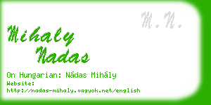 mihaly nadas business card