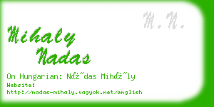 mihaly nadas business card